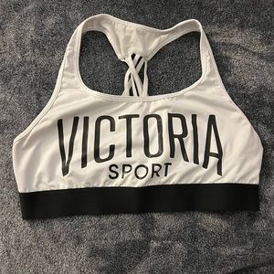 VICTORIA SPORT: White Sports Bra